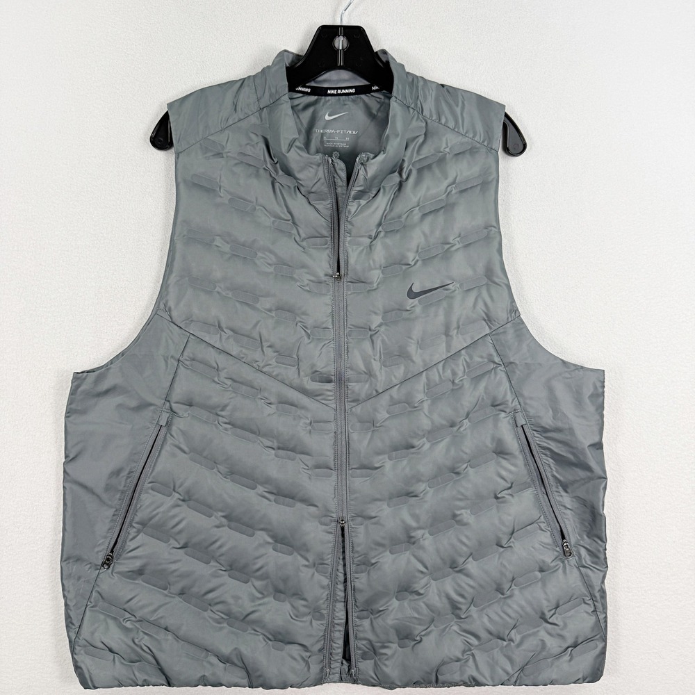 Nike Therma Fit Running Down Vest / Size XL Mens / Grey FB7542-084, NEW